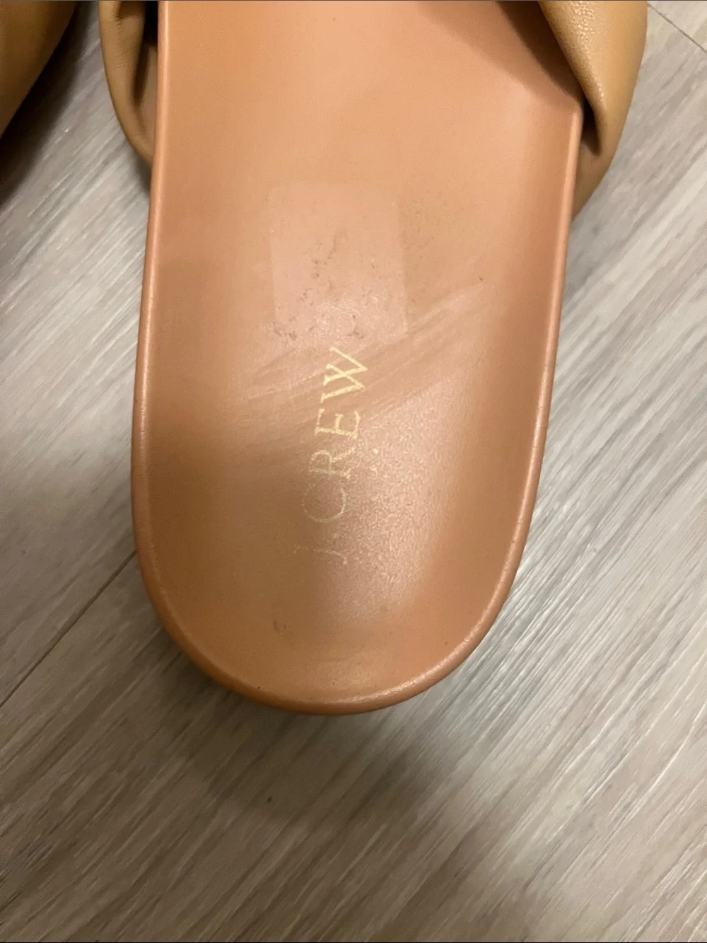 J. Crew Tan Knot-Front Slide Sandals summer vacation resort